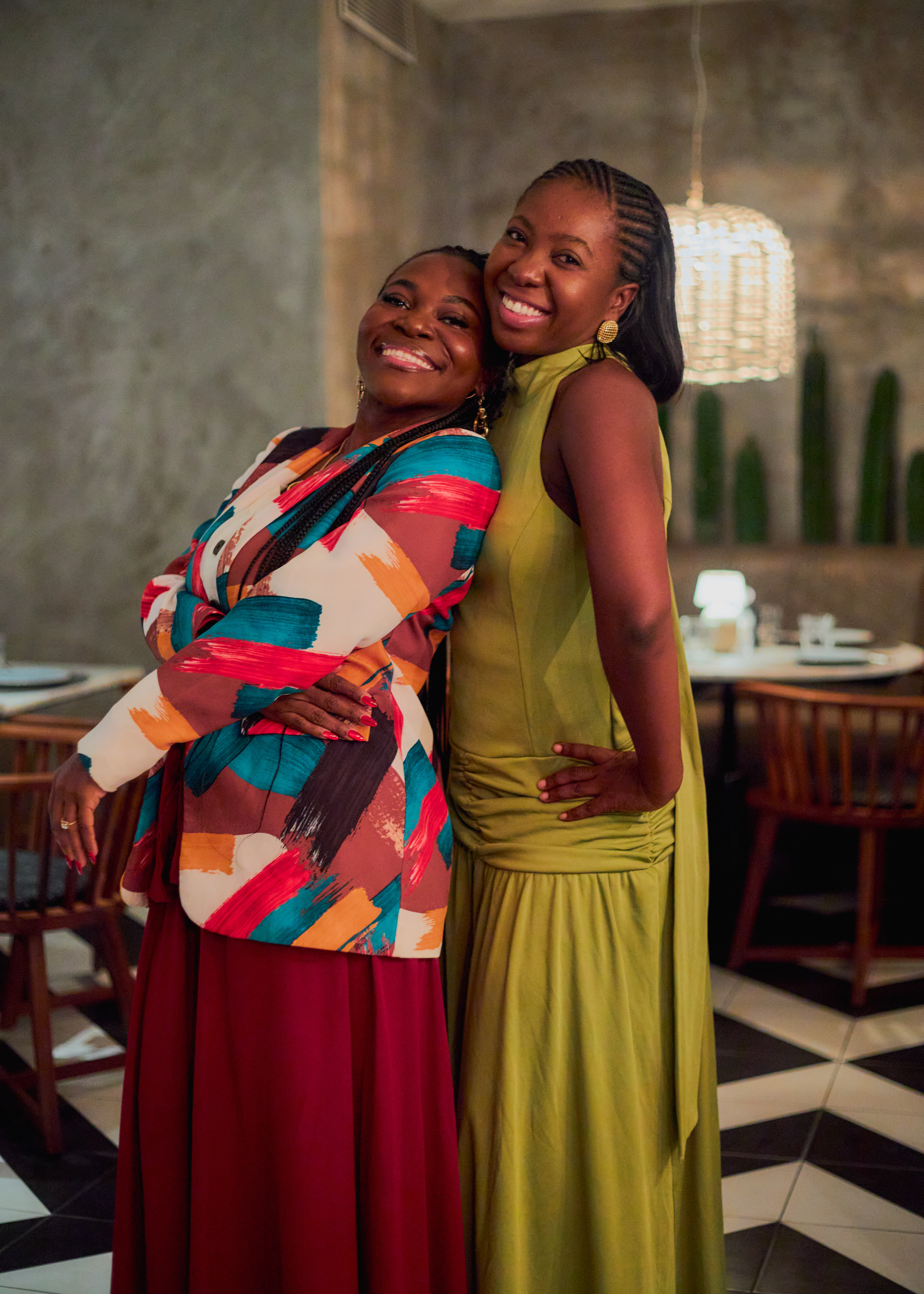 Abbie and a table attendee sharing a moment at the first Ambition Table